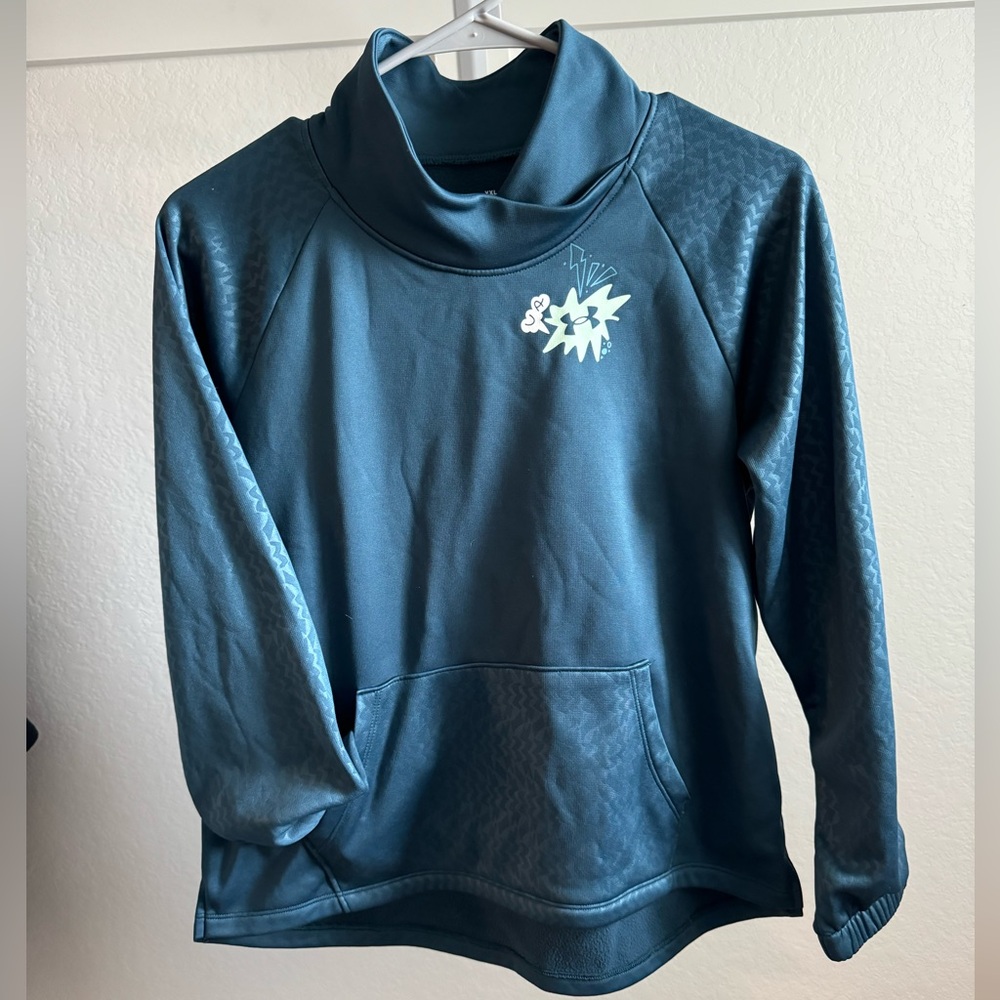 Under Armour girls blue hoodie with logo - size Youth XL